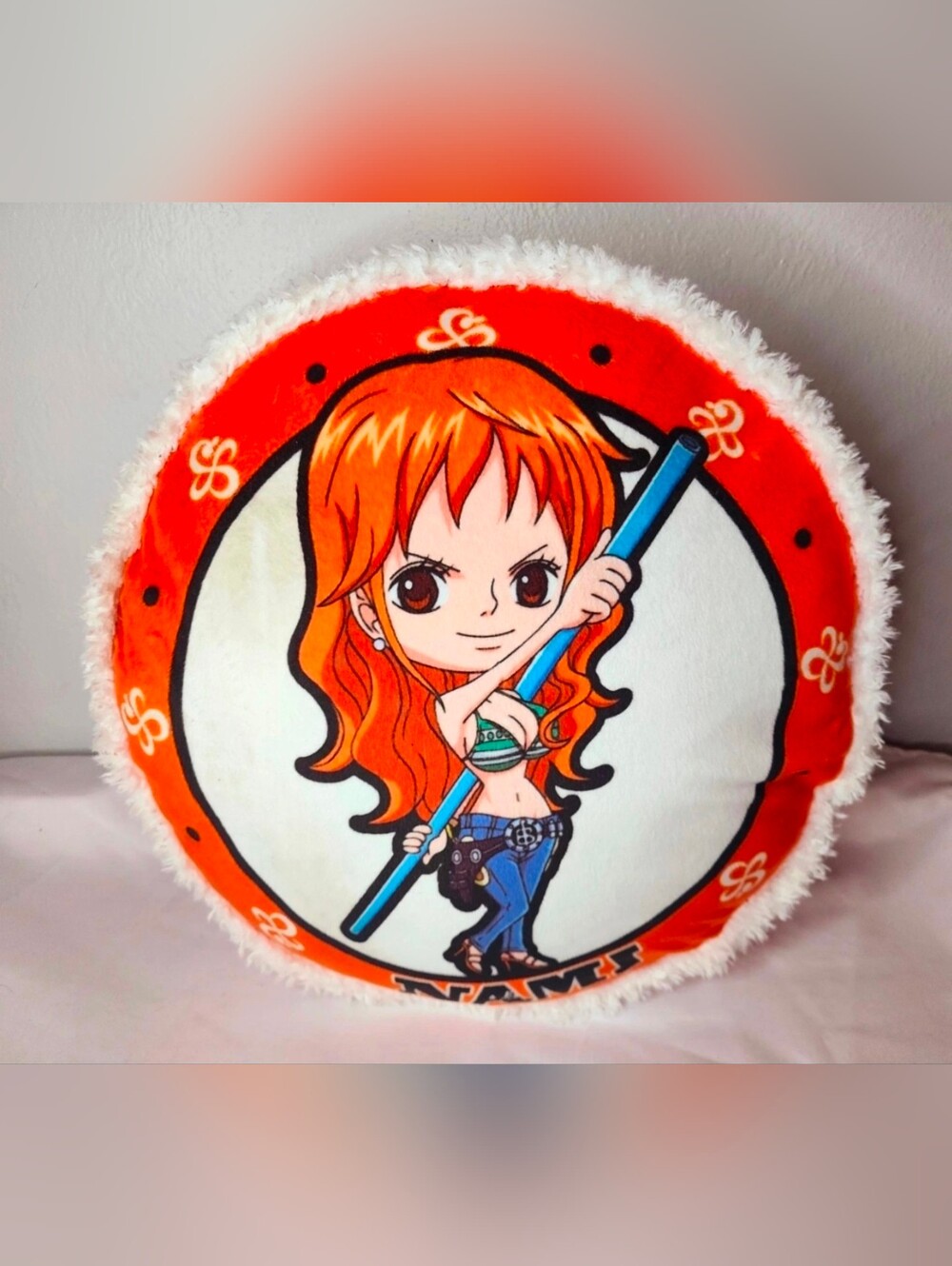 One Piece Nami 13" Round Plush Pillow - Toei Animation Licensed